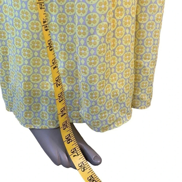 Cato Sleeveless Chiffon Full Length Maxi Sun Dress Women Size L Yellow Pleats - Picture 12 of 16